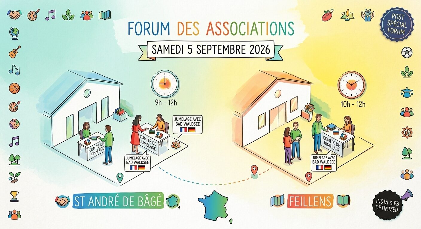 Forums des associations le 5 septembre 2026 matin