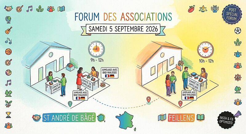 Forums des associations le 5 septembre 2026 matin
