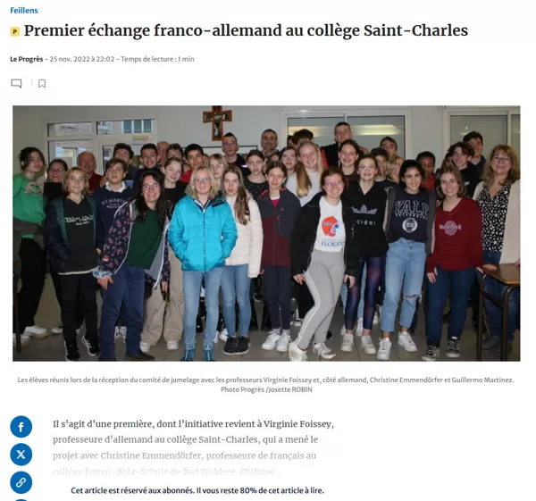 Echanges / actions 2023
